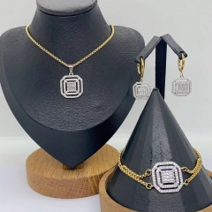 Stainless steel jewelry necklace Earrings Bracelet ring Wholesale