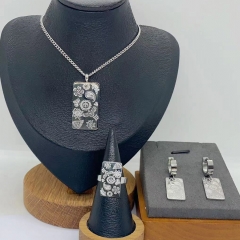 Stainless steel jewelry necklace Earrings Bracelet ring Wholesale