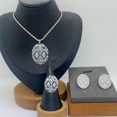 Stainless steel jewelry necklace Earrings Bracelet ring Wholesale