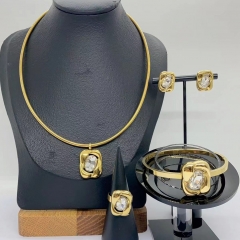 Stainless steel jewelry necklace Earrings Bracelet ring Wholesale