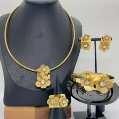 Stainless steel jewelry necklace Earrings Bracelet ring Wholesale