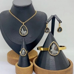 Stainless steel jewelry necklace Earrings Bracelet ring Wholesale
