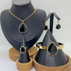 Stainless steel jewelry necklace Earrings Bracelet ring Wholesale