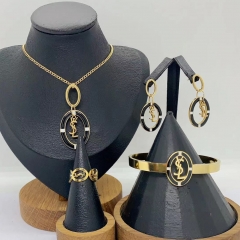 Stainless steel jewelry necklace Earrings Bracelet ring Wholesale