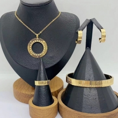Stainless steel jewelry necklace Earrings Bracelet ring Wholesale