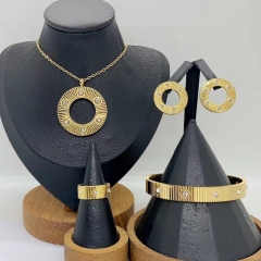 Stainless steel jewelry necklace Earrings Bracelet ring Wholesale