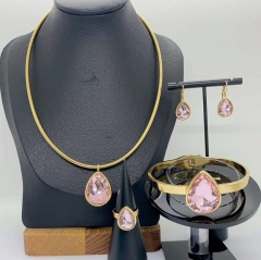 Stainless steel jewelry necklace Earrings Bracelet ring Wholesale