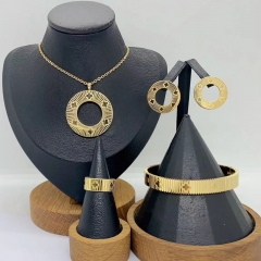Stainless steel jewelry necklace Earrings Bracelet ring Wholesale