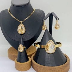 Stainless steel jewelry necklace Earrings Bracelet ring Wholesale