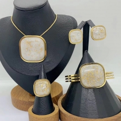 Stainless steel jewelry necklace Earrings Bracelet ring Wholesale