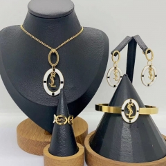 Stainless steel jewelry necklace Earrings Bracelet ring Wholesale