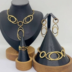 Stainless steel jewelry necklace Earrings Bracelet ring Wholesale