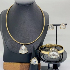 Stainless steel jewelry necklace Earrings Bracelet ring Wholesale