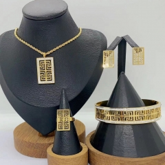 Stainless steel jewelry necklace Earrings Bracelet ring Wholesale