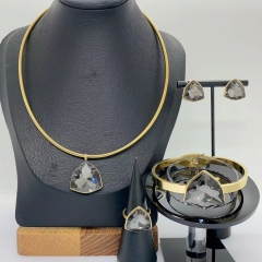Stainless steel jewelry necklace Earrings Bracelet ring Wholesale