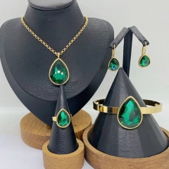 Stainless steel jewelry necklace Earrings Bracelet ring Wholesale