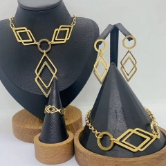 Stainless steel jewelry necklace Earrings Bracelet ring Wholesale