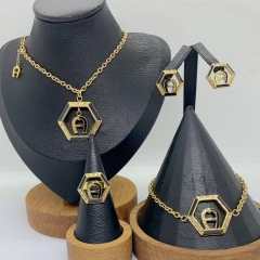 Stainless steel jewelry necklace Earrings Bracelet ring Wholesale