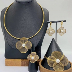 Stainless steel jewelry necklace Earrings Bracelet ring Wholesale
