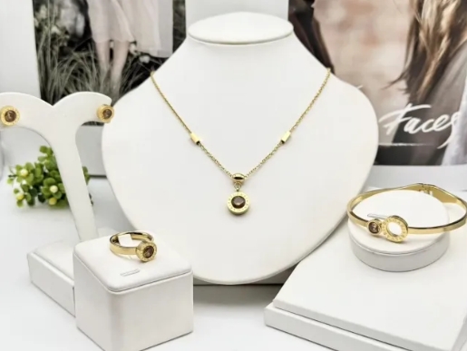 Stainless steel jewelry Necklace Earrings Bangle Ring Wholesale for women