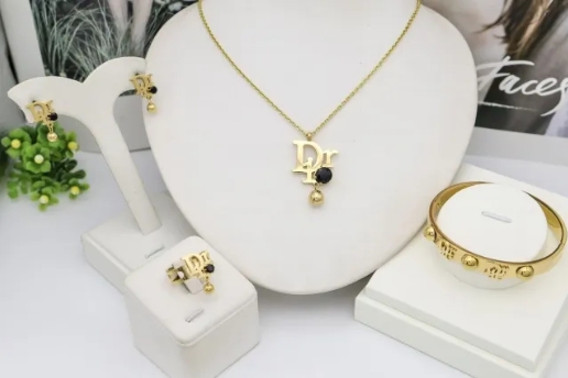 Stainless steel jewelry Necklace Earrings Bangle Ring Wholesale for women