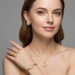 Stainless steel jewelry Necklace Earrings Bangle Ring Wholesale for women