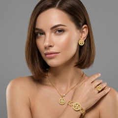 Stainless steel jewelry Necklace Earrings Bangle Ring Wholesale for women
