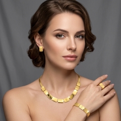 Stainless steel jewelry Necklace Earrings Bangle Ring Wholesale for women