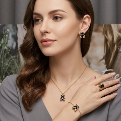 Stainless steel jewelry Necklace Earrings Bangle Ring Wholesale for women