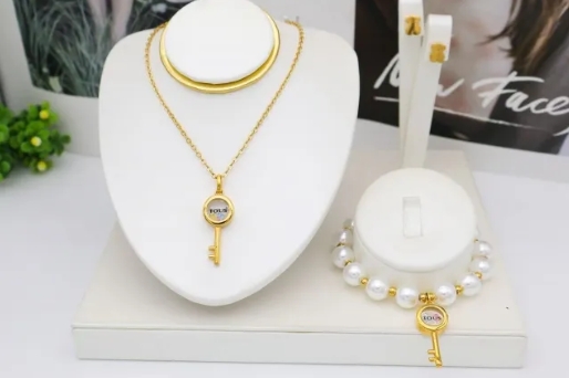 Stainless steel jewelry Necklace Earrings Bangle Ring Wholesale for women