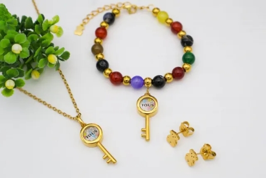 Stainless steel jewelry Necklace Earrings Bangle Ring Wholesale for women