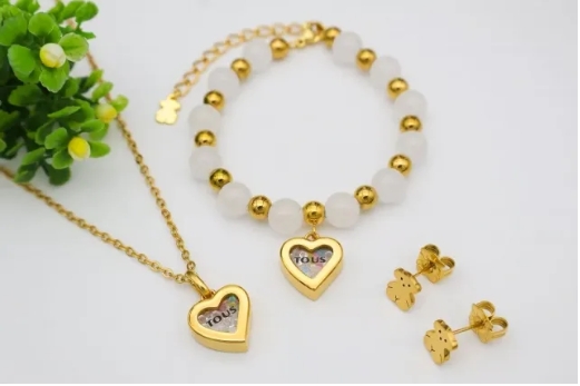 Stainless steel jewelry Necklace Earrings Bangle Ring Wholesale for women