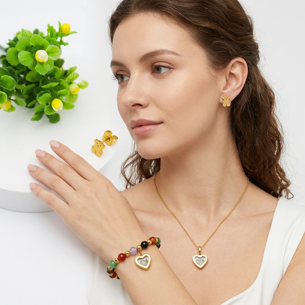 Stainless steel jewelry Necklace Earrings Bangle Ring Wholesale for women