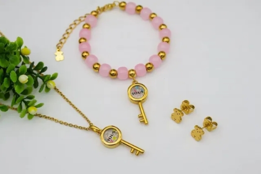 Stainless steel jewelry Necklace Earrings Bangle Ring Wholesale for women