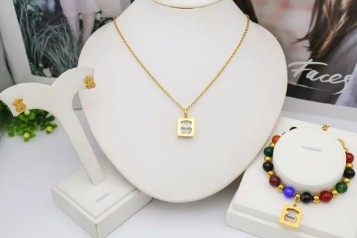 Stainless steel jewelry Necklace Earrings Bangle Ring Wholesale for women