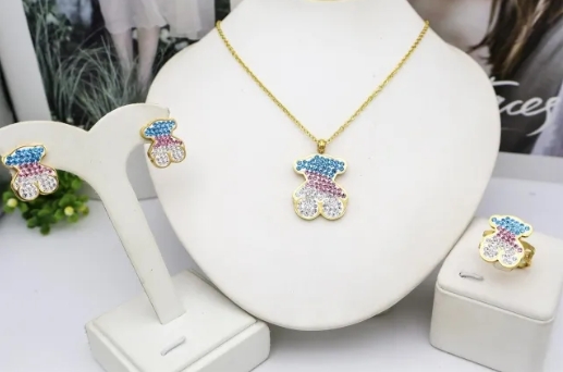 Stainless steel jewelry Necklace Earrings Bangle Ring Wholesale for women