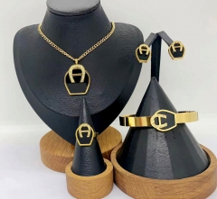 Stainless steel jewelry Necklace Earrings Bangle Ring Wholesale for women