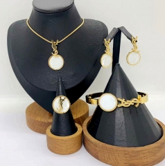 Stainless steel jewelry Necklace Earrings Bangle Ring Wholesale for women