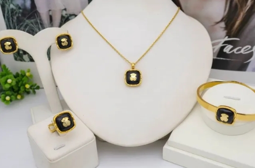 Stainless steel jewelry Necklace Earrings Bangle Ring Wholesale for women