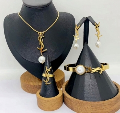 Stainless steel jewelry Necklace Earrings Bangle Ring Wholesale for women