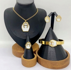 Stainless steel jewelry Necklace Earrings Bangle Ring Wholesale for women