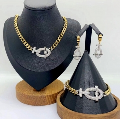 Stainless steel jewelry Necklace Earrings Ring Wholesale for women