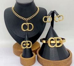 Stainless steel jewelry Necklace Earrings Bangle Ring Wholesale for women