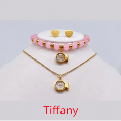 Stainless steel jewelry Necklace Earrings Bangle Ring Wholesale for women