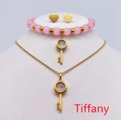 Stainless steel jewelry Necklace Earrings Bangle Ring Wholesale for women