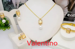 Stainless steel jewelry Necklace Earrings Bangle Ring Wholesale for women