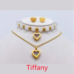 Stainless steel jewelry Necklace Earrings Bangle Ring Wholesale for women