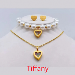Stainless steel jewelry Necklace Earrings Bangle Ring Wholesale for women