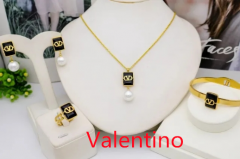 Stainless steel jewelry Necklace Earrings Bangle Ring Wholesale for women