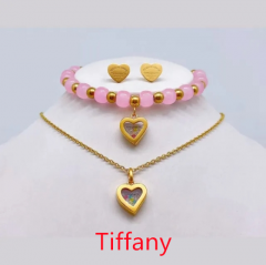Stainless steel jewelry Necklace Earrings Bangle Ring Wholesale for women